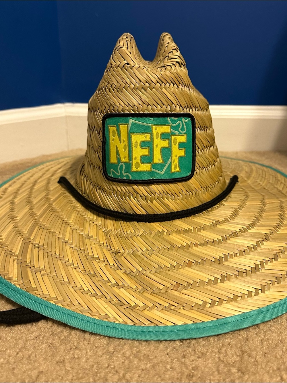 Neff x SpongeBob SquarePants Straw Hat Lifeguard Sun Cap Adjustable